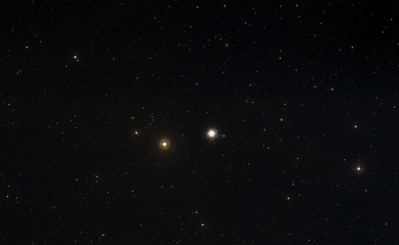 Umgebung des Kugelsternhaufens Messier 30